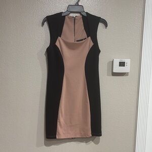 Forever 21 Black and Tan Mini Dress